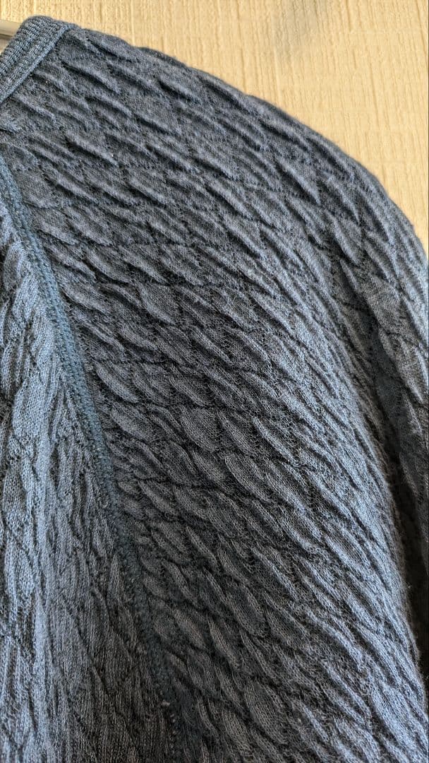 ひだまり　エベレスト【サピウム】紳士丸首シャツ [ダークネイビー　Lサイズ