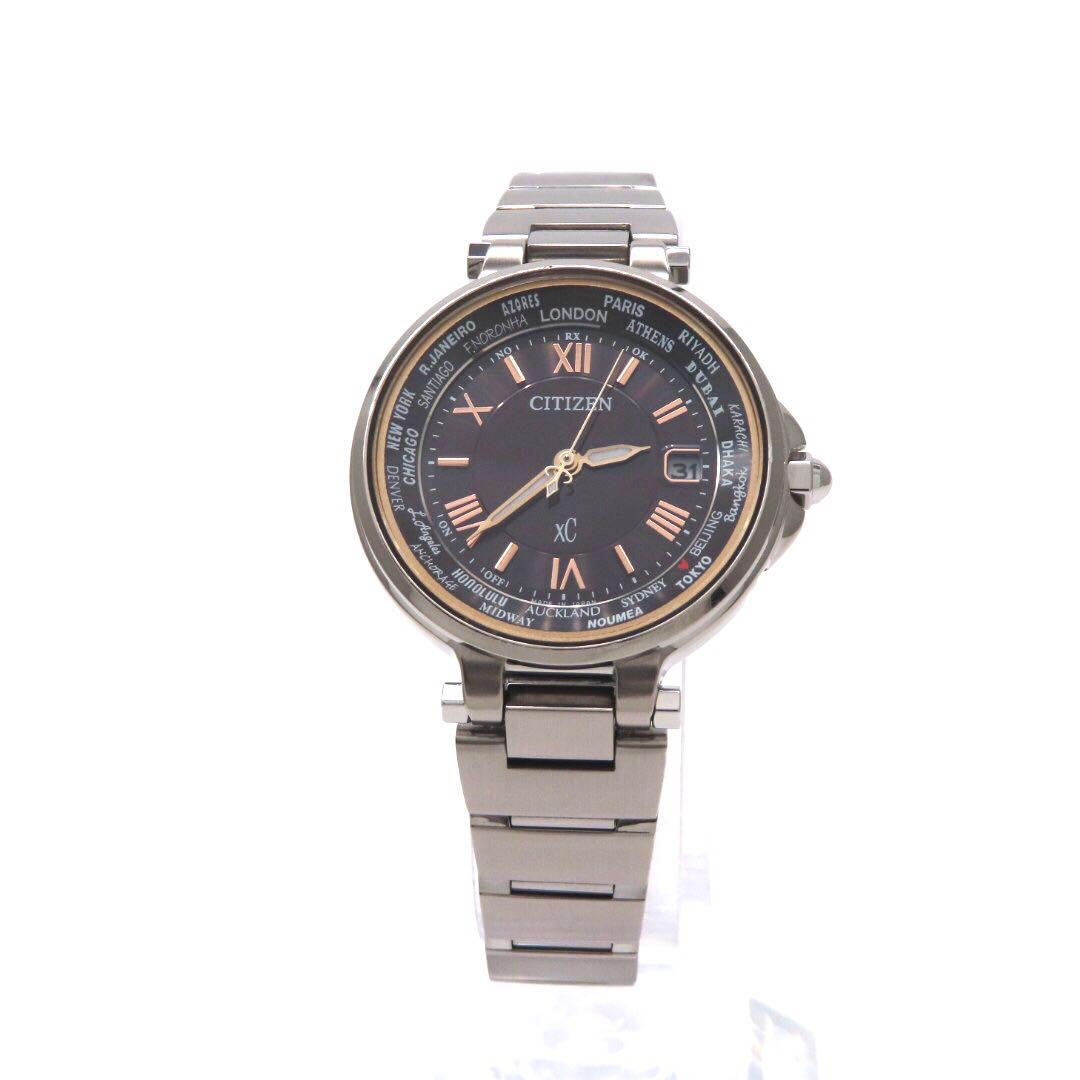 美品 EC1010 57X クロスシー 電波ソーラー シチズン 時計 レディース