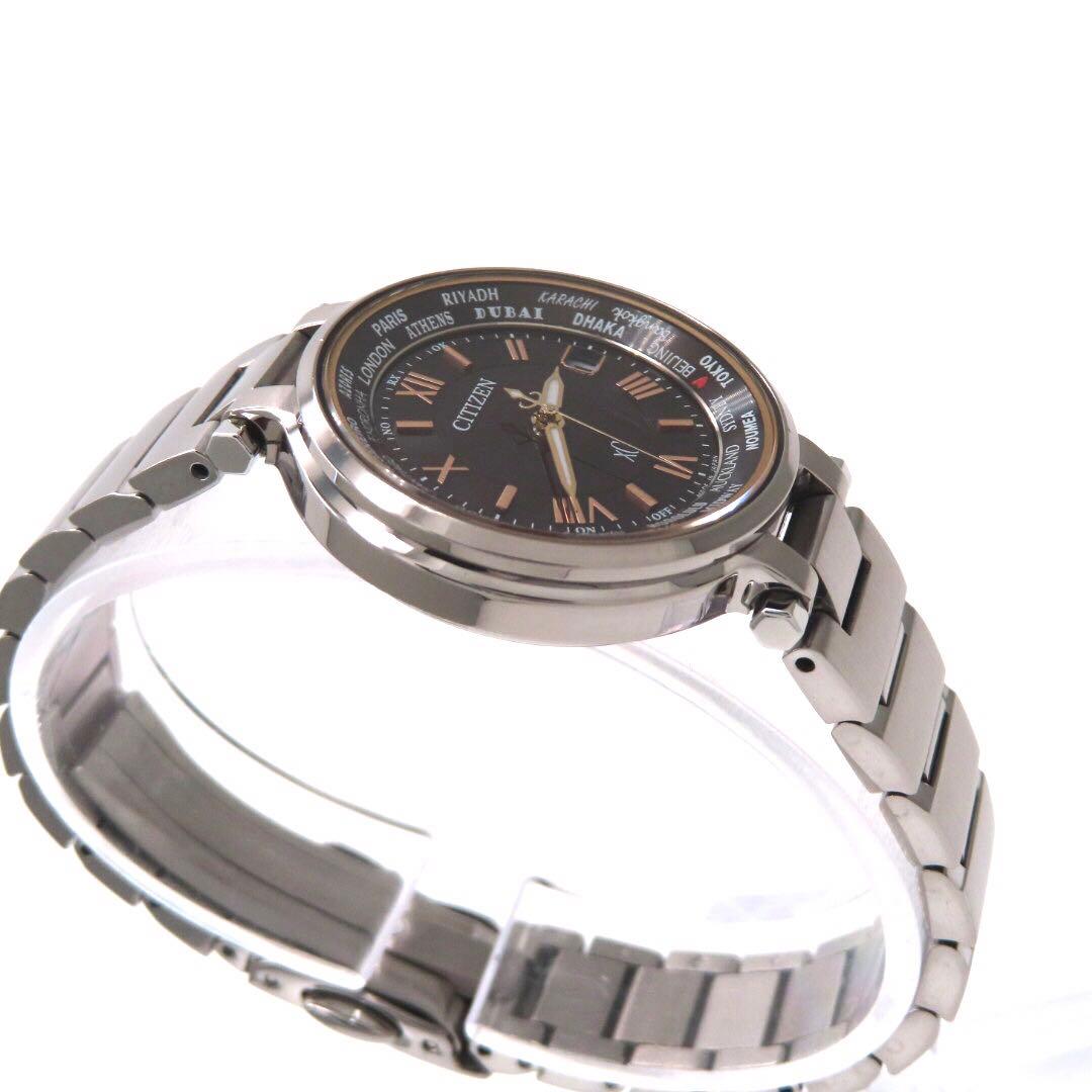 美品 EC1010 57X クロスシー 電波ソーラー シチズン 時計 レディース