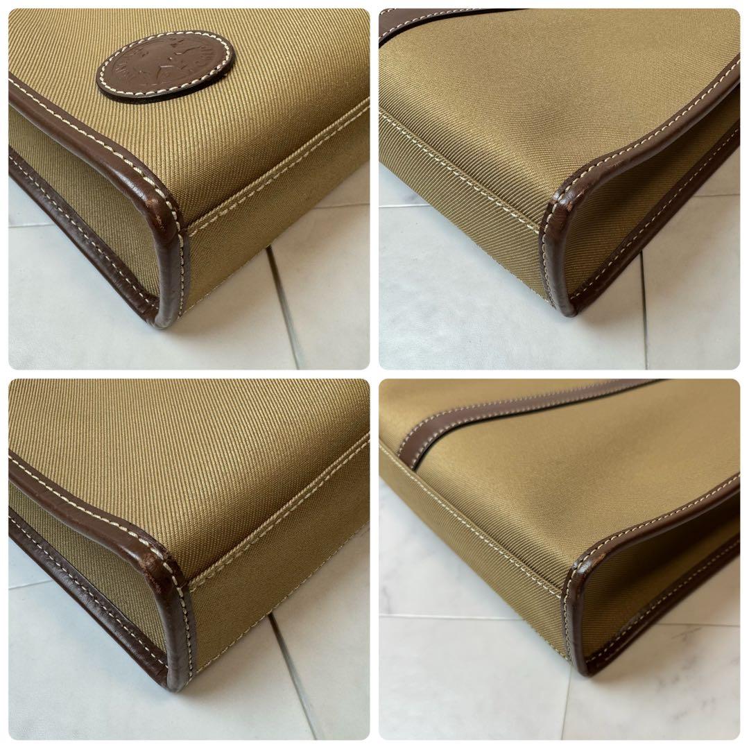 【美品】 HUNTING WORLD ブリーフケース 2WAY レザー カーキ