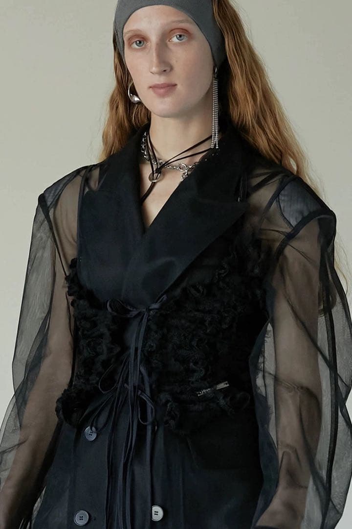 トップス PRANK PROJECT Mesh Tulle Halter Top