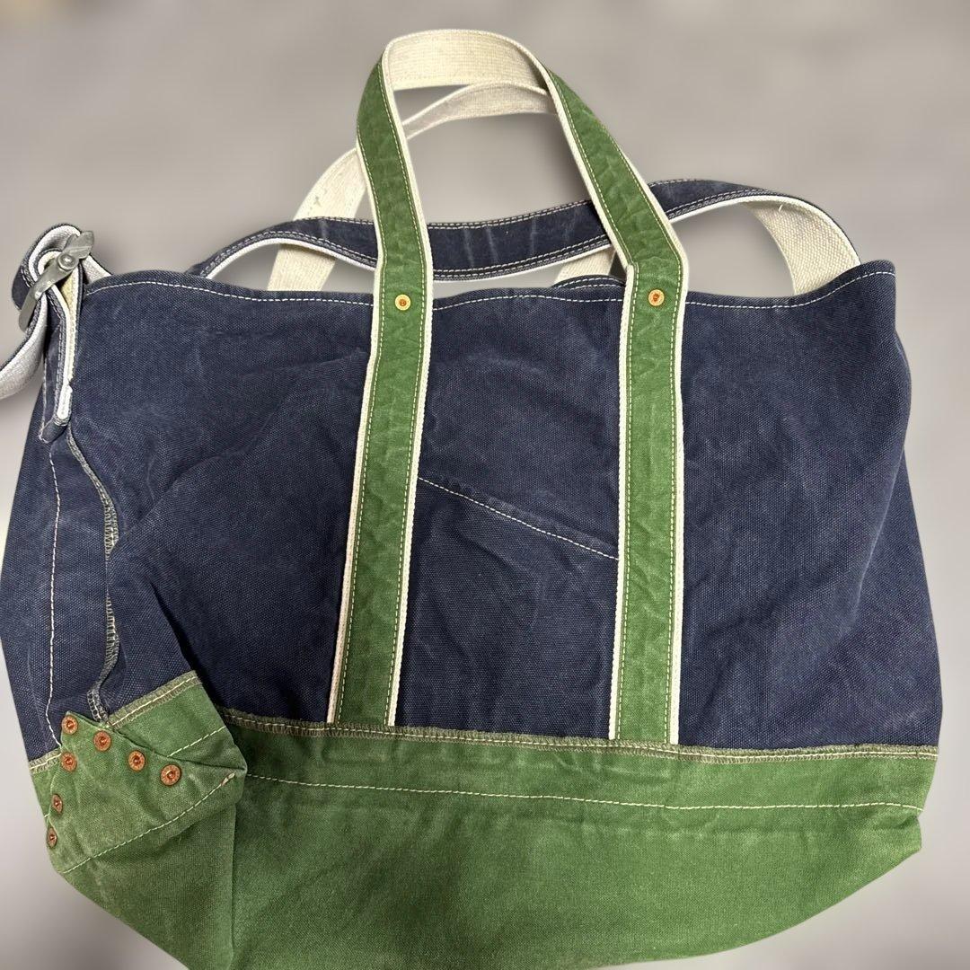 NICENESS ナイスネス　ネイビー グリーン ショルダー　トートバッグ
