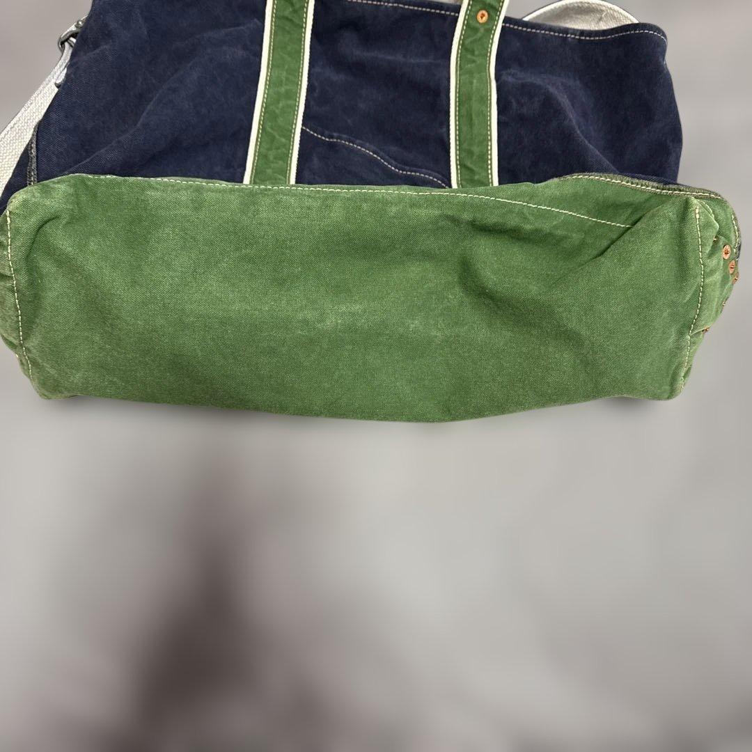 NICENESS ナイスネス　ネイビー グリーン ショルダー　トートバッグ