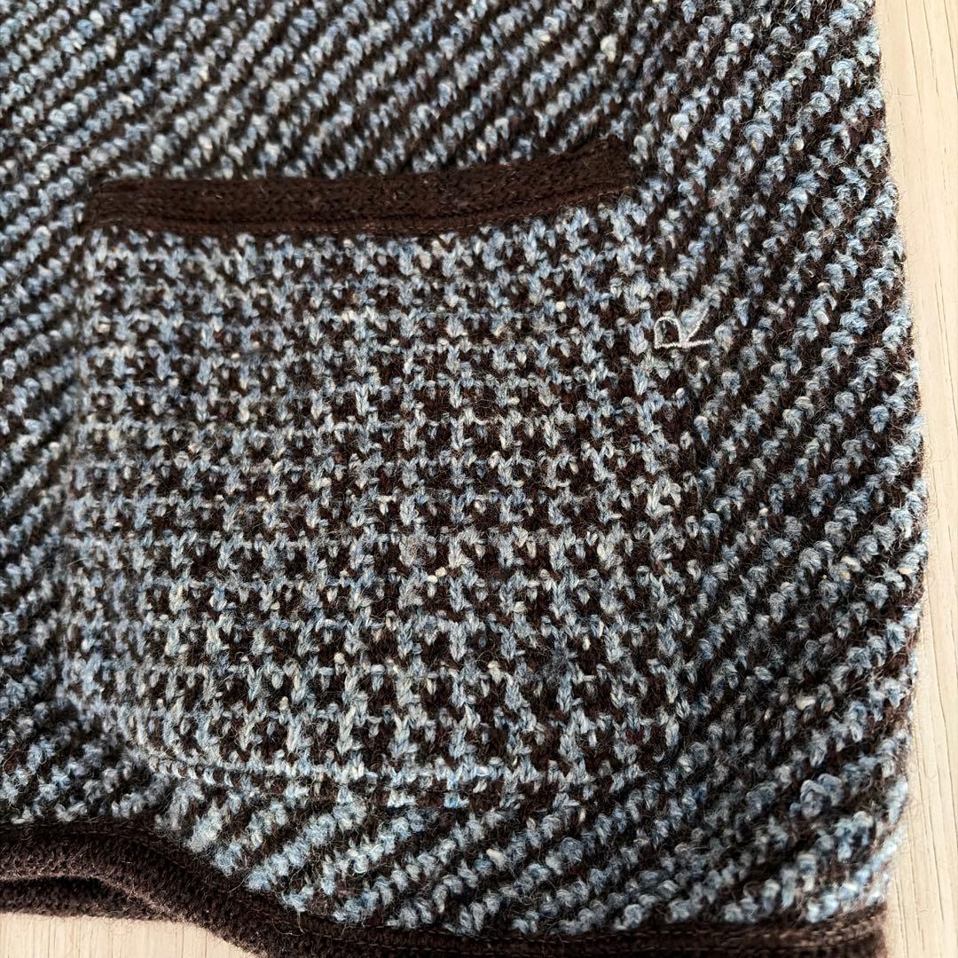 45R ヘリンボーン柄 ニットジャケット