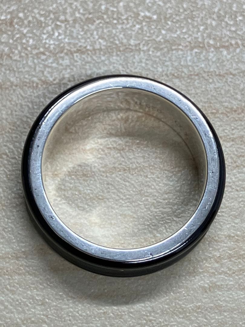 ティファニー 1837 ナロー リング ブラックチタン シルバー 指輪