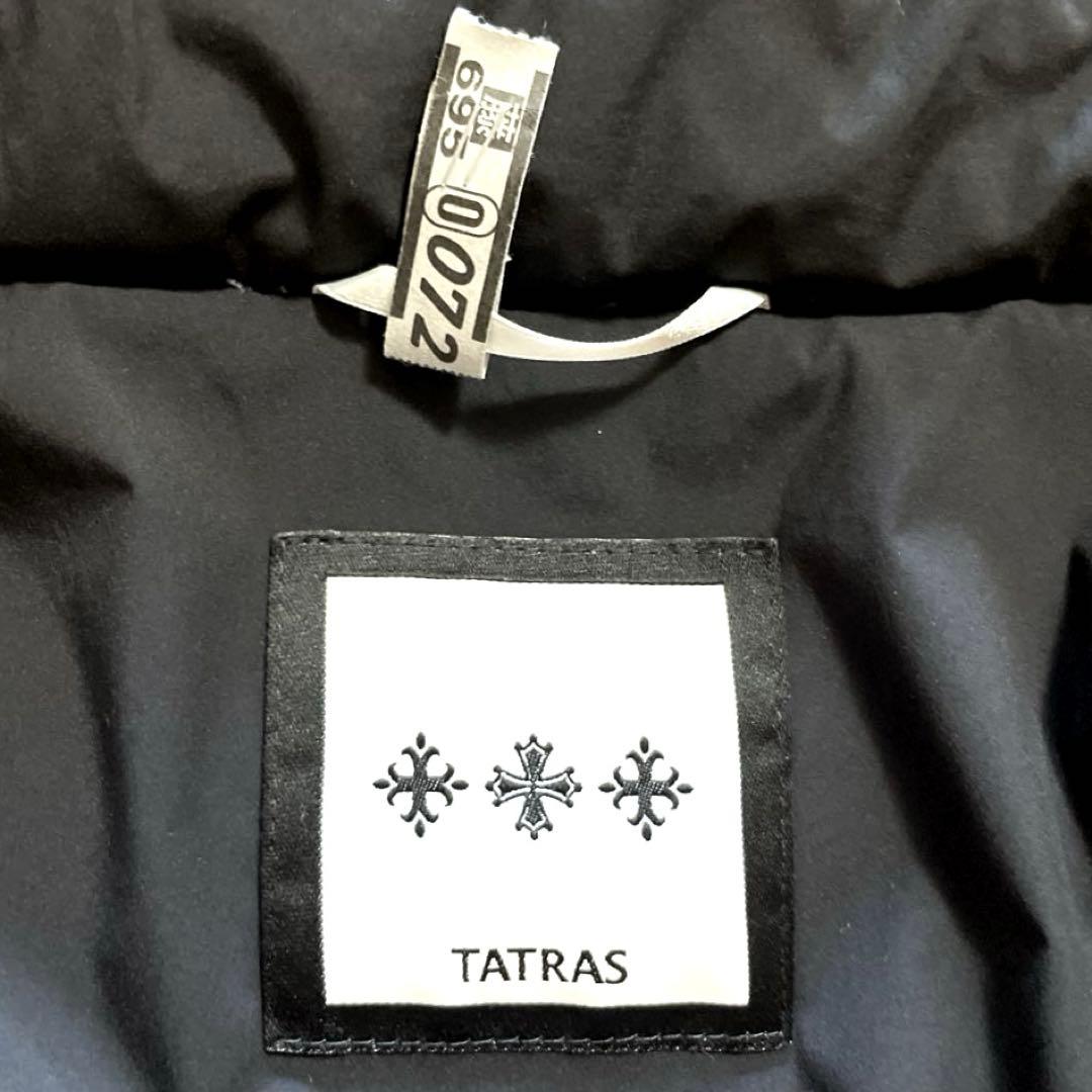 【美品】TATRASタトラス ダウンコート 女優襟 Aライン ベルト ブラックM