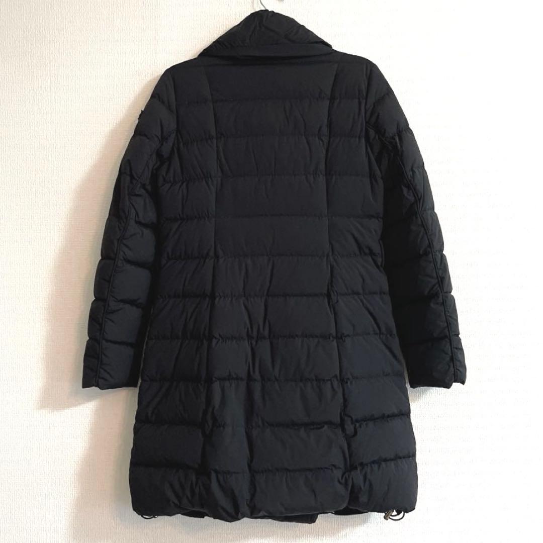 【美品】TATRASタトラス ダウンコート 女優襟 Aライン ベルト ブラックM