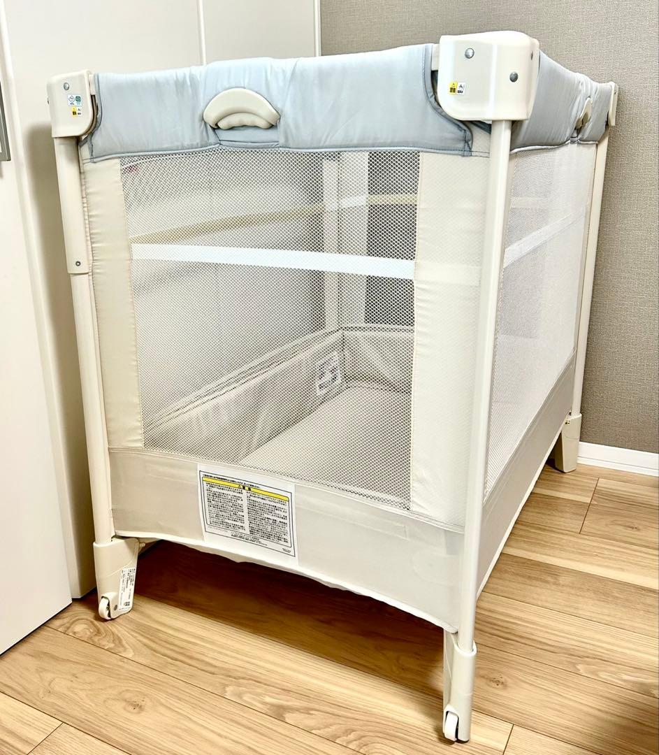 Aprica ココネルエアー AB ホワイトグレー 2156263 ベビーベッド