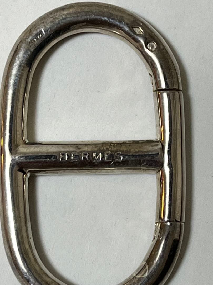 エルメス　シェーヌダンクル　カラビナ　正規店アフターケア済　キーリング