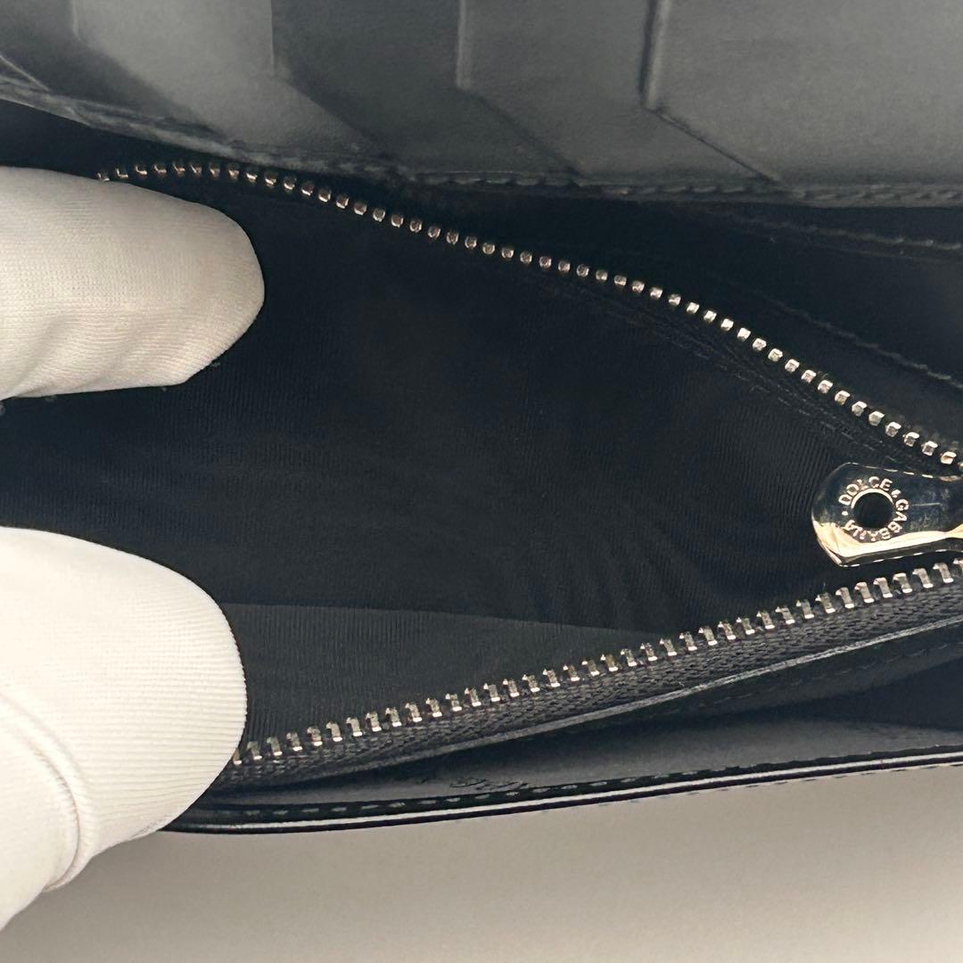 極美品✨ DOLCE & GABBANA 長財布 ブラック レザー ドルガバ