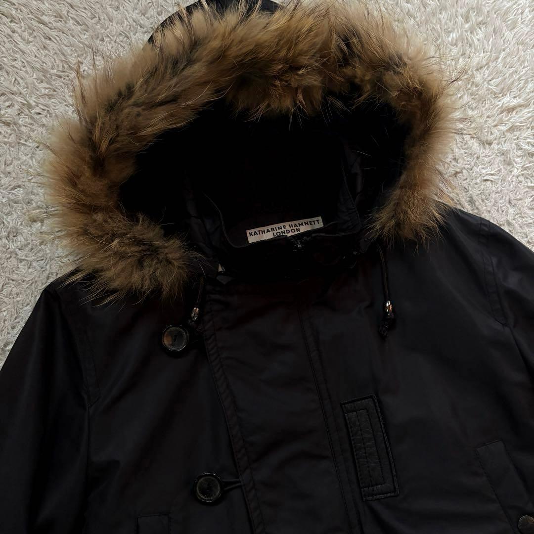 ★希少 Lサイズ★ キャサリン ハムネット N-3B ラクーンファー ライナー付