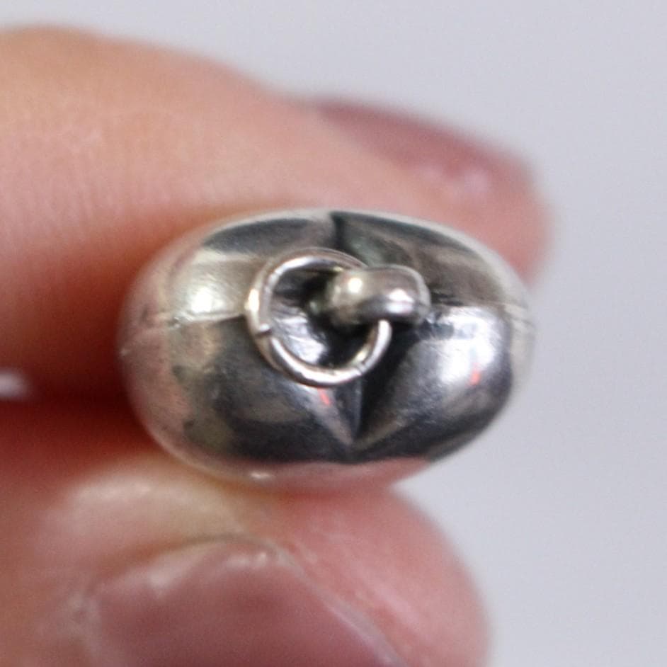 30s　スウィートハートジュエリー　WW2　シルバー ぷっくり ピュアハート