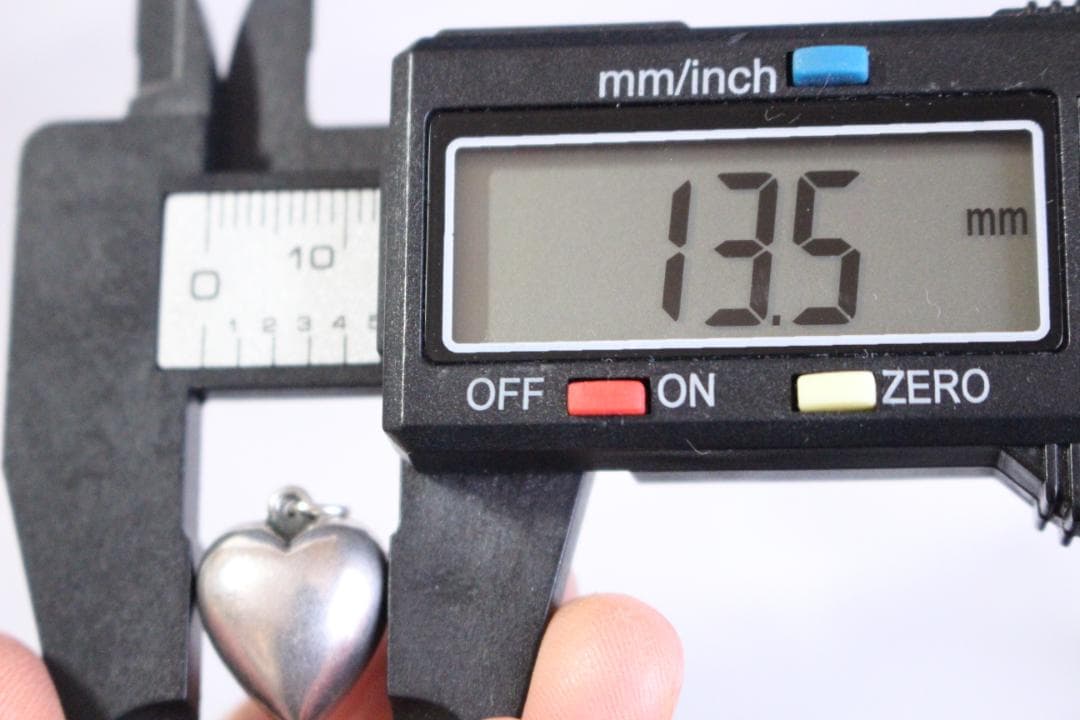 30s　スウィートハートジュエリー　WW2　シルバー ぷっくり ピュアハート