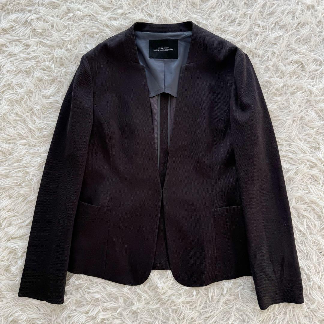 Green Label Relaxing セットアップスーツ ノーカラー 手洗可