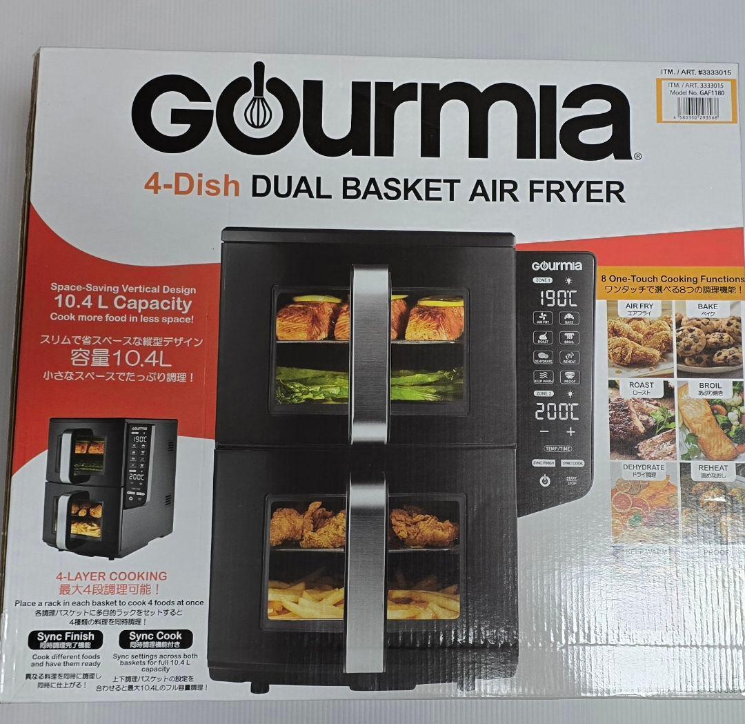 新品 グルミア 電気フライヤー ユニセックス ブラック 10.4L