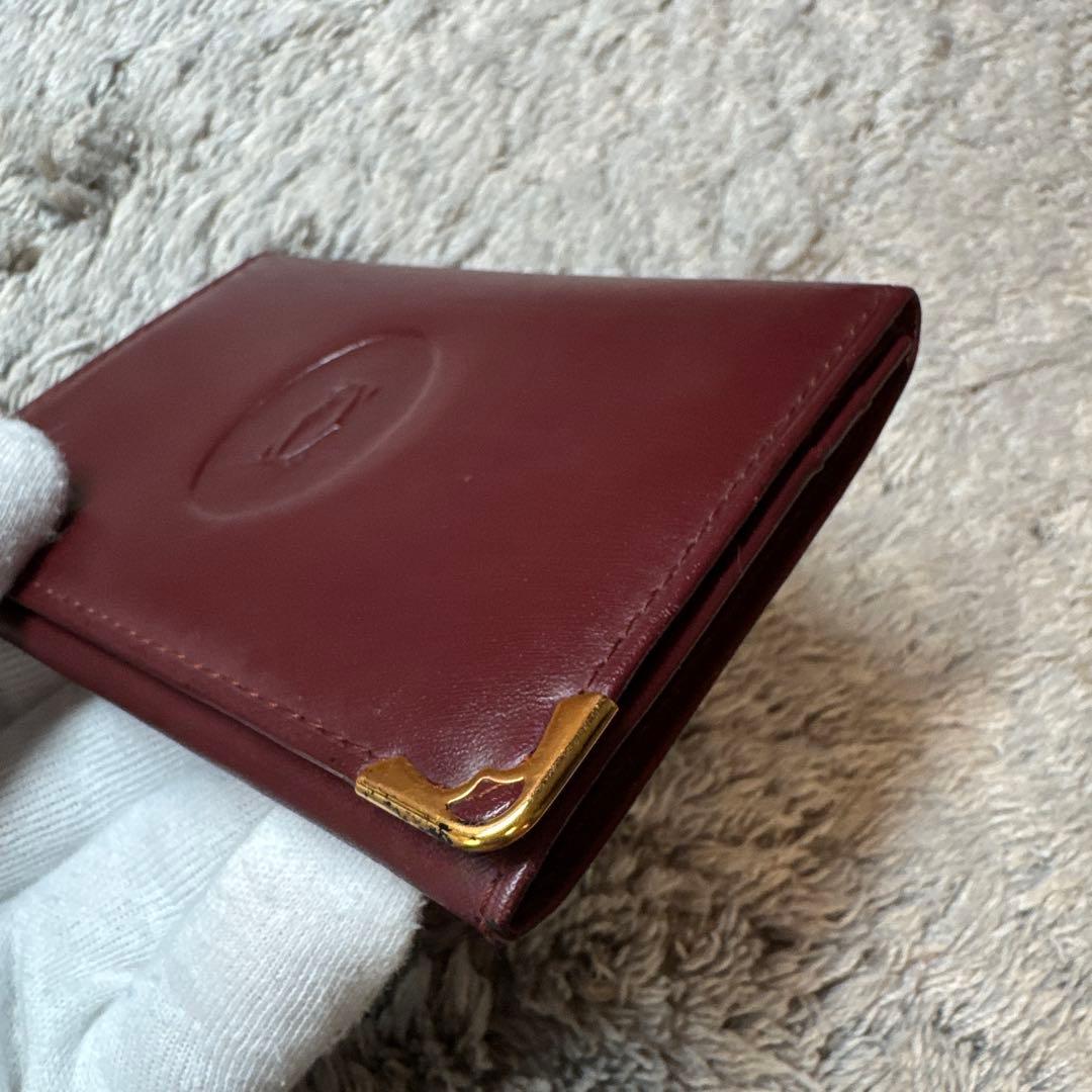 Cartier カルティエ 名刺入れ カードケース パスケース ボルドー