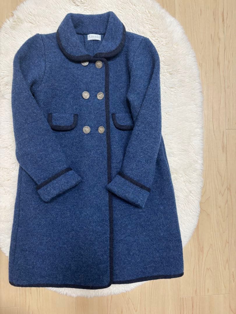 美品　Amaia Kid アマイアキッズ　ウールコート　8