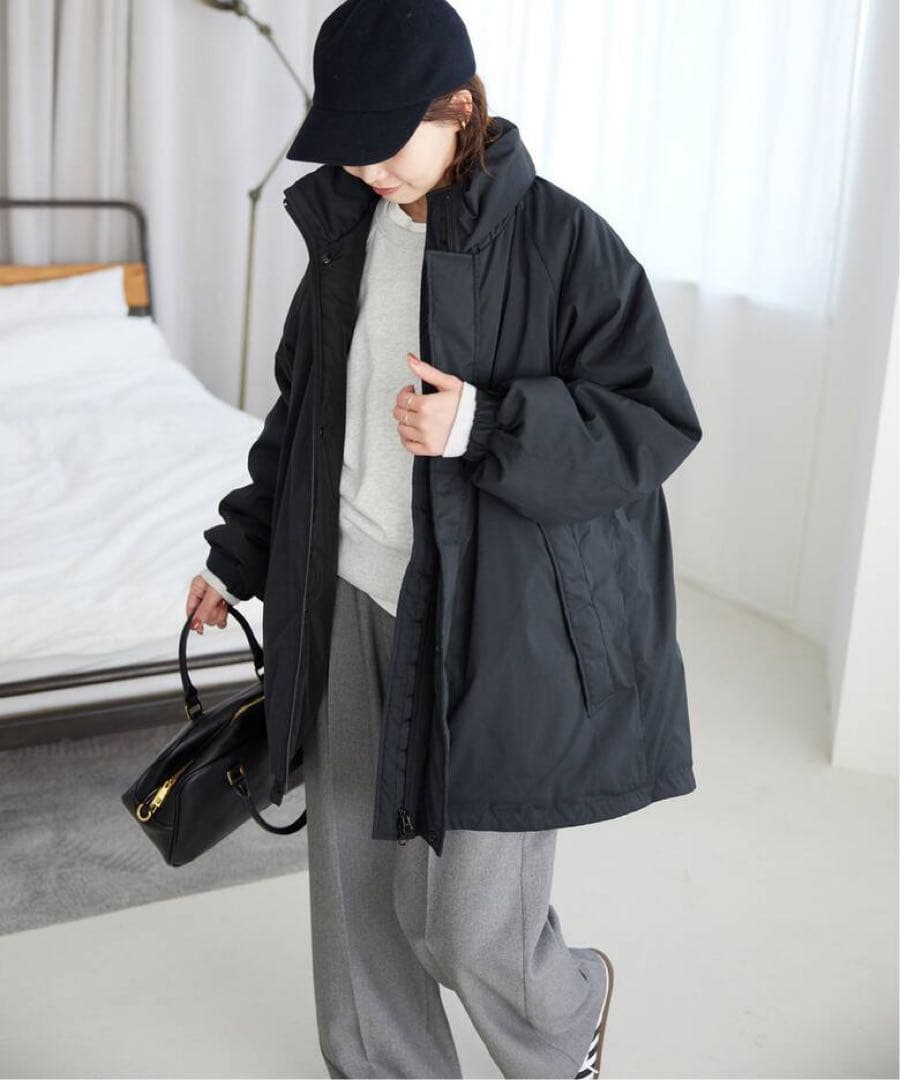 SLOBE IENA ウォッシャブル中綿モンスターパーカーブルゾン