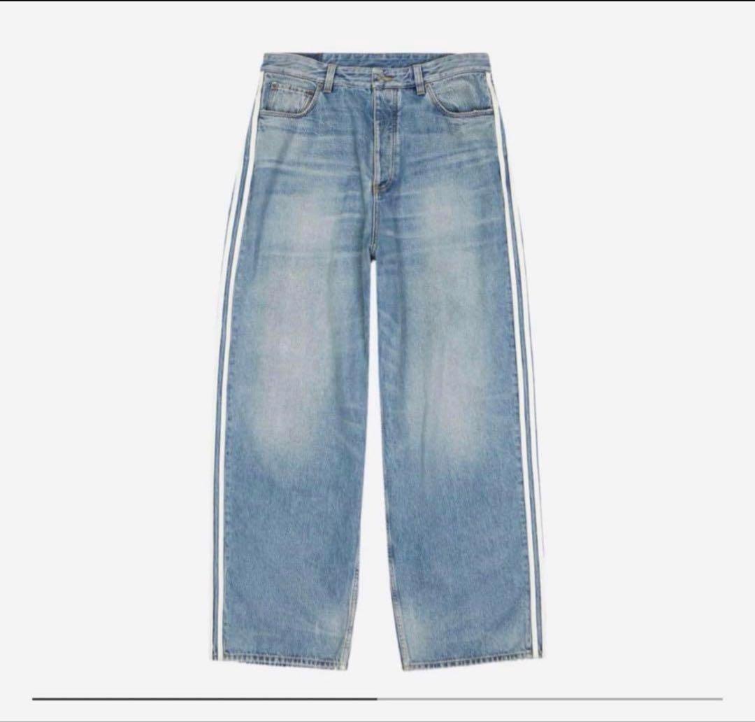 BALENCIAGA adidas ワイド バギー デニム パンツ ジ