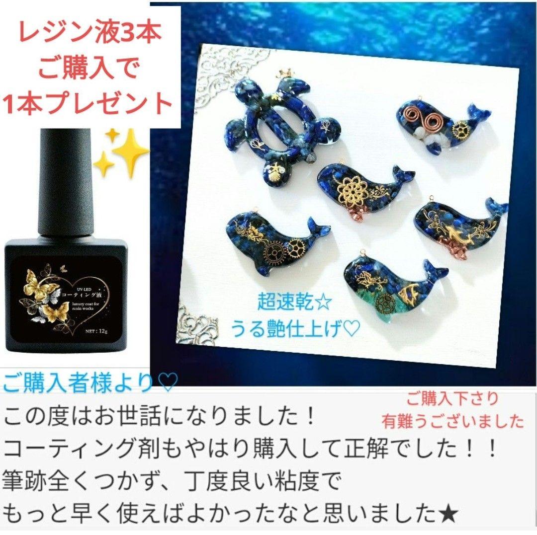 専用レジン液 フルール8本、ツキハナ2本、コーティング剤つき