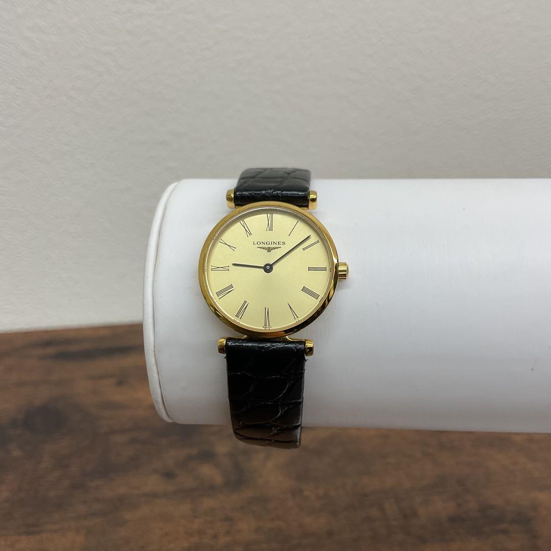 LONGINES ロンジン グランドクラシック クォーツ ゴールド文字盤 不動
