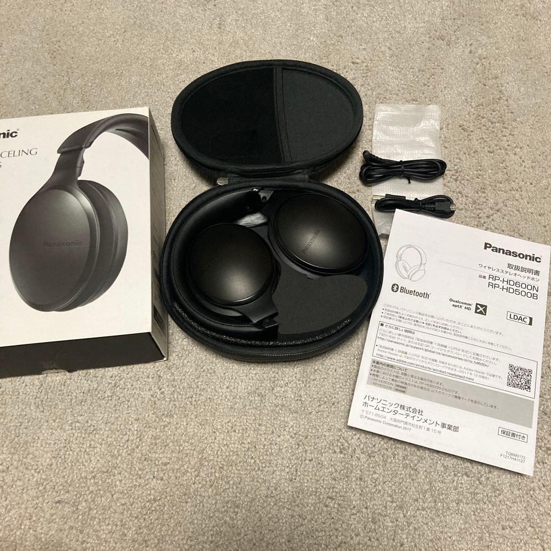 パナソニック　ワイヤレスヘッドホン ハイレゾ ブラック RP-HD600N-K