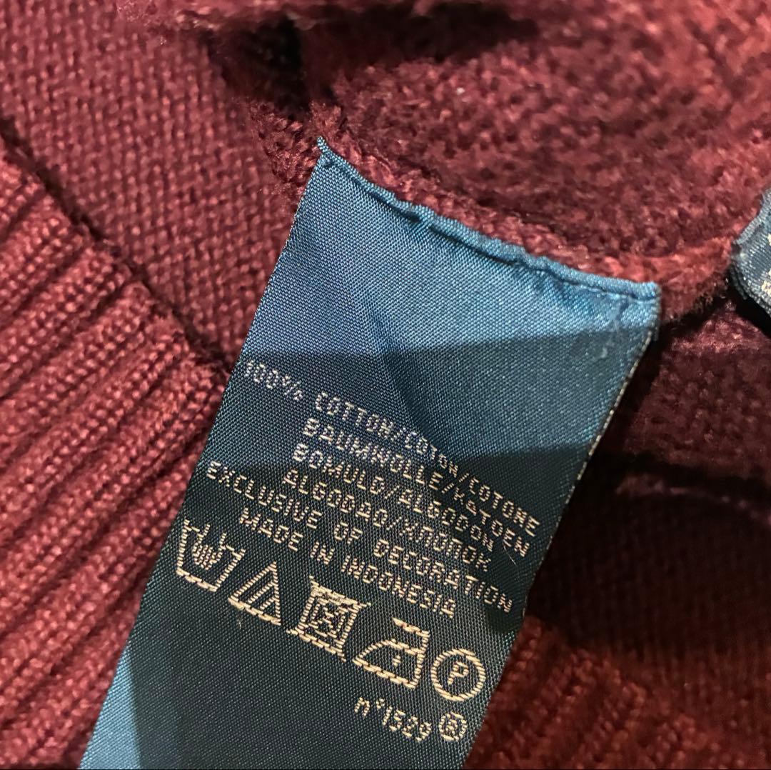 美品! 90’s Ralph Lauren コットンニット ハーフジップ