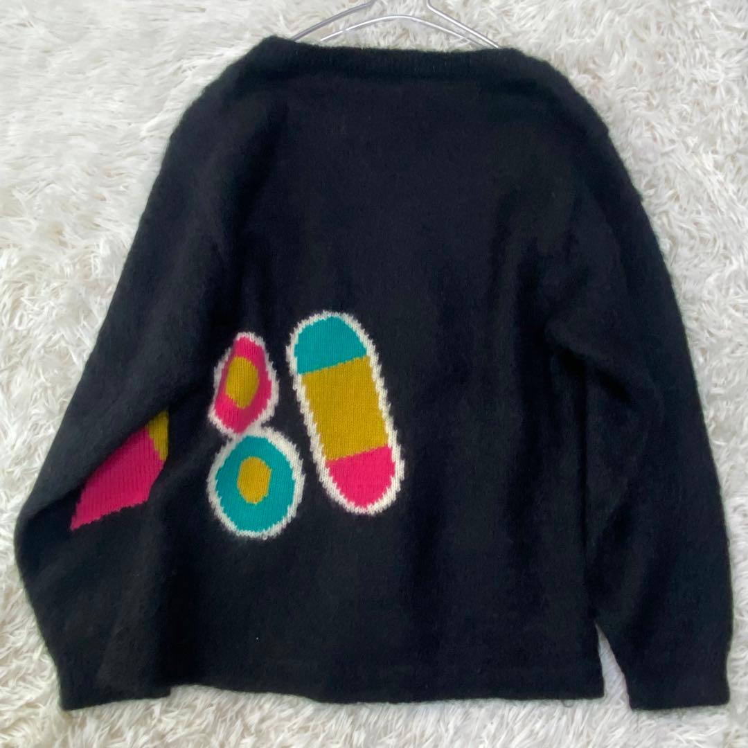 山本寛斎 80年代 アシンメトリー ニット 顔タグ Mサイズ相当