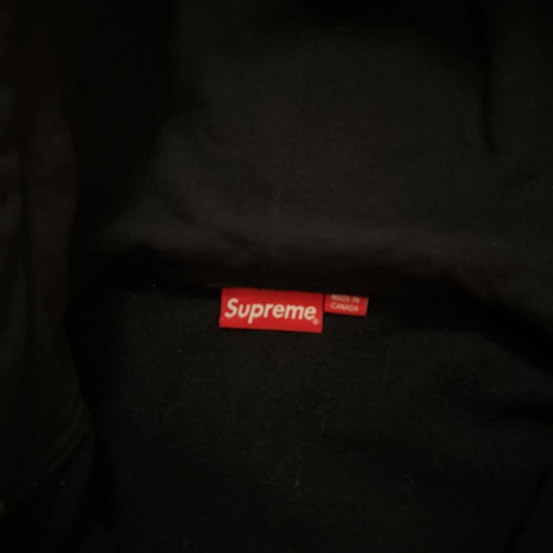 シュプリーム パーカー フーディー L リボン 黒