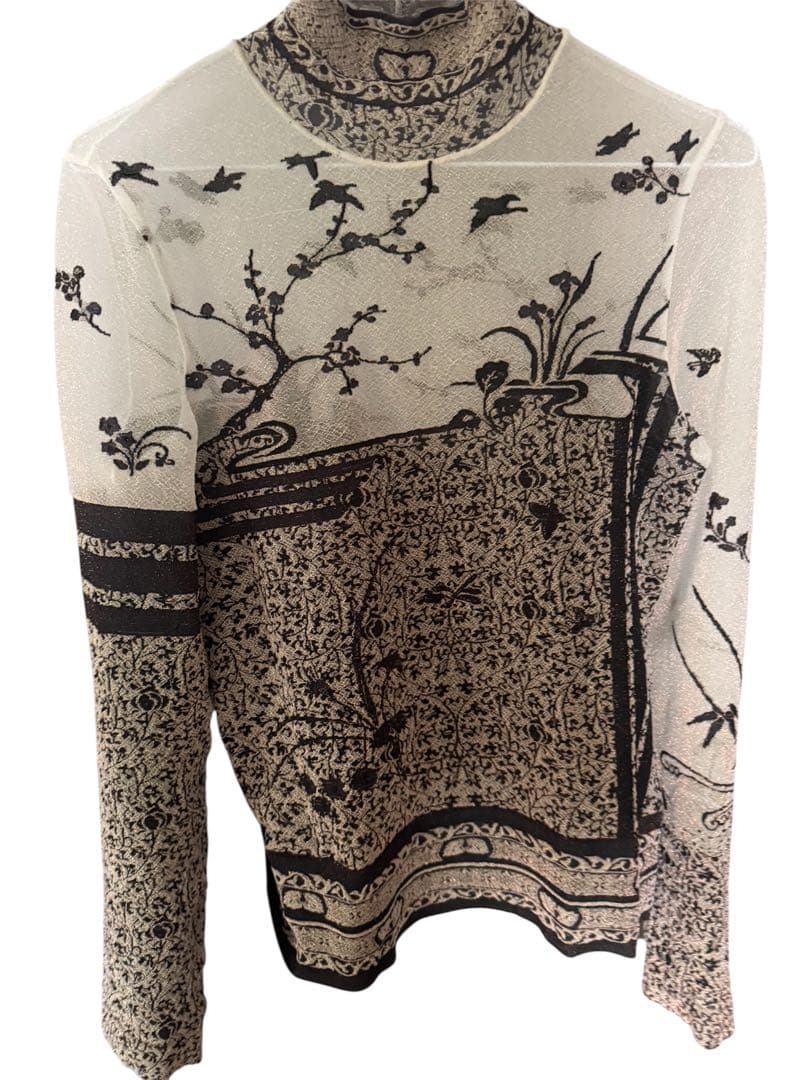 N*a様 Nature Pattern Sheer Knitted High N