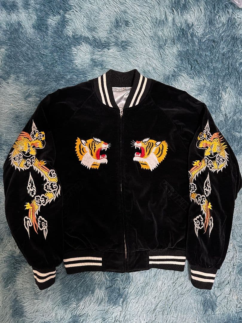 プリンス商会 別珍 スカジャン Mサイズ ブラック 虎