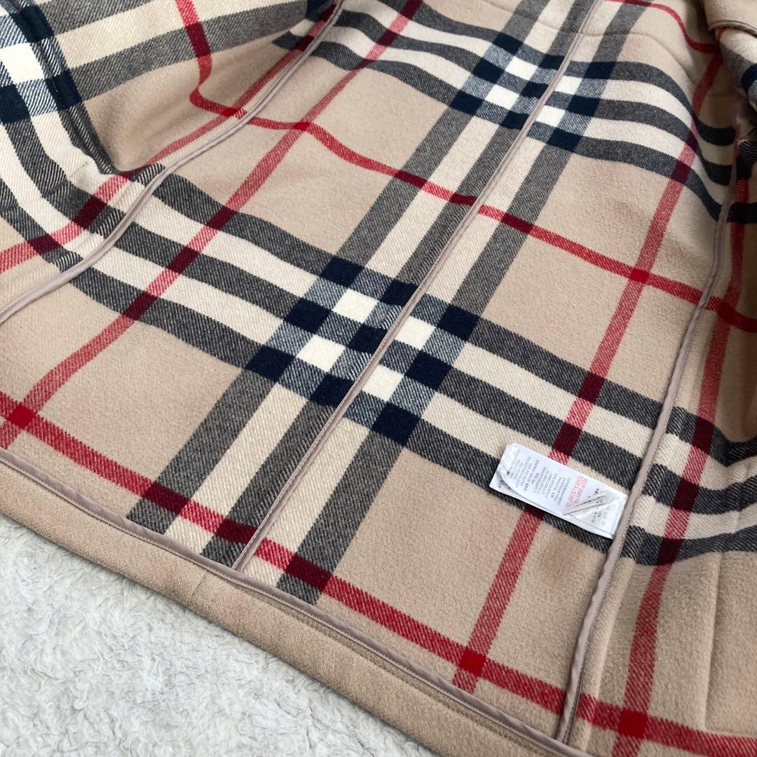 美品✨BURBERRY　ダッフルコート　メガチェック　ベージュ　牛革　三陽商会