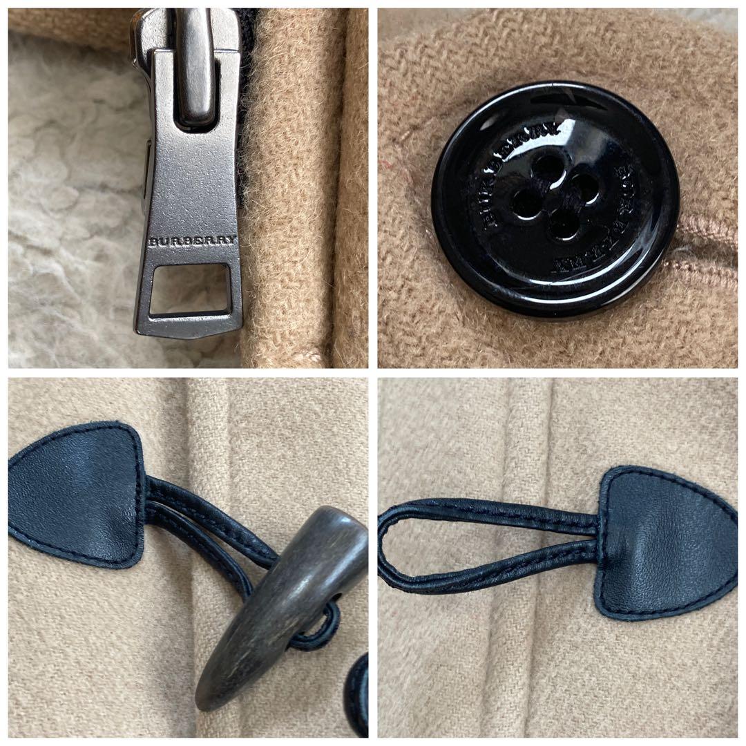 美品✨BURBERRY　ダッフルコート　メガチェック　ベージュ　牛革　三陽商会
