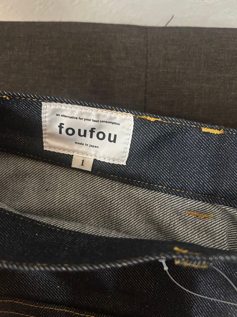 パンツ foufou 11oz denim tuck pants