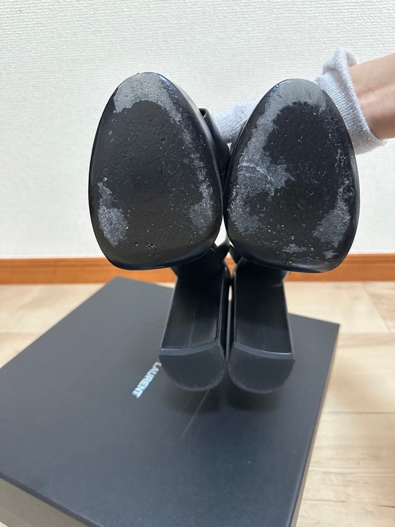 【美品】SAINT LAURENT ブラック 厚底サンダル38