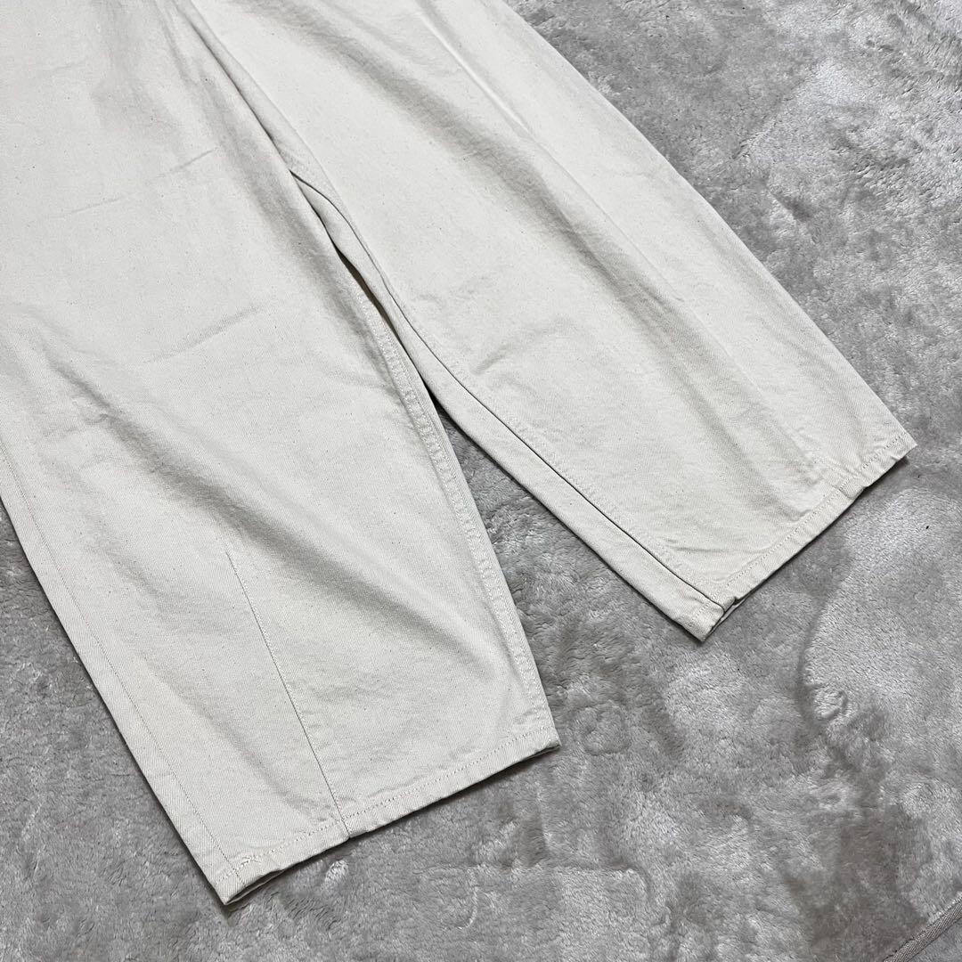 新品　ハグオーワー　デニム　バルーンパンツ　生成り　S