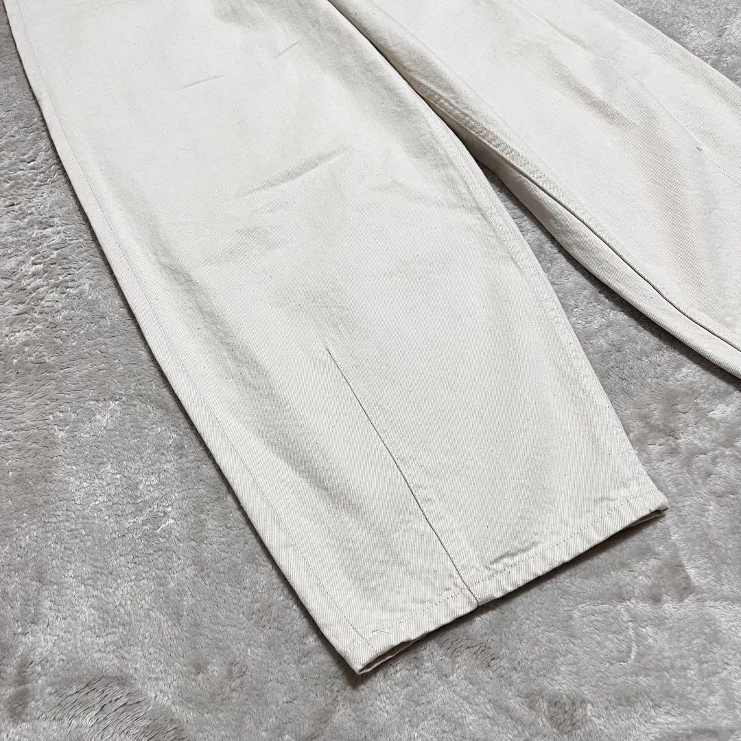 新品　ハグオーワー　デニム　バルーンパンツ　生成り　S