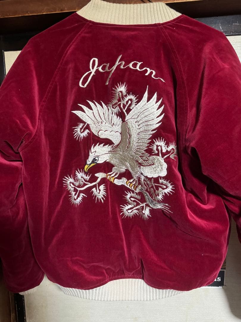 きみこ　別珍×サテン　ヴィンテージリバーシブルスカジャン