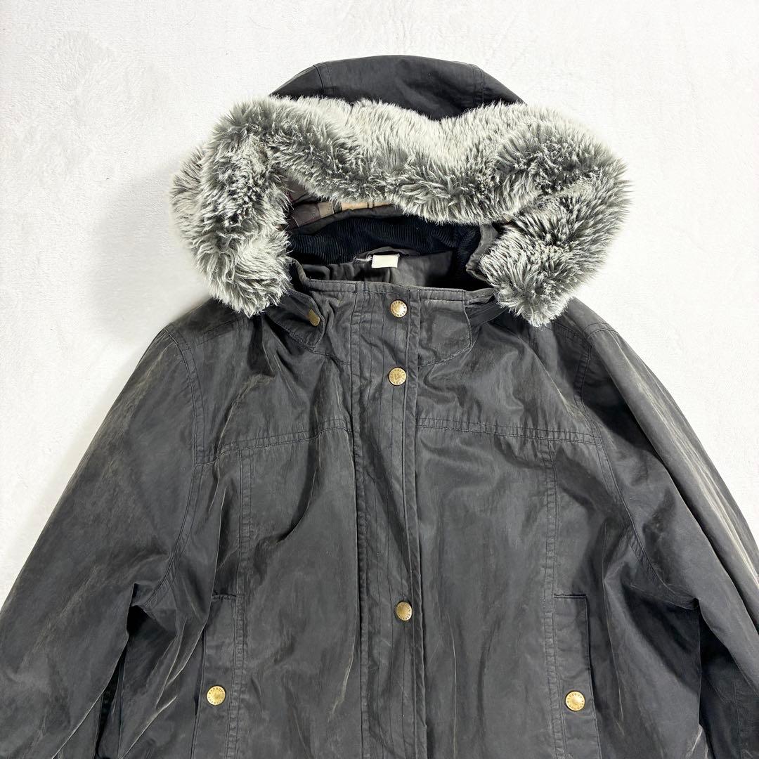 か*ん様 90s英国製 バブアー ビデイル オイルドジャケット ファー フード取