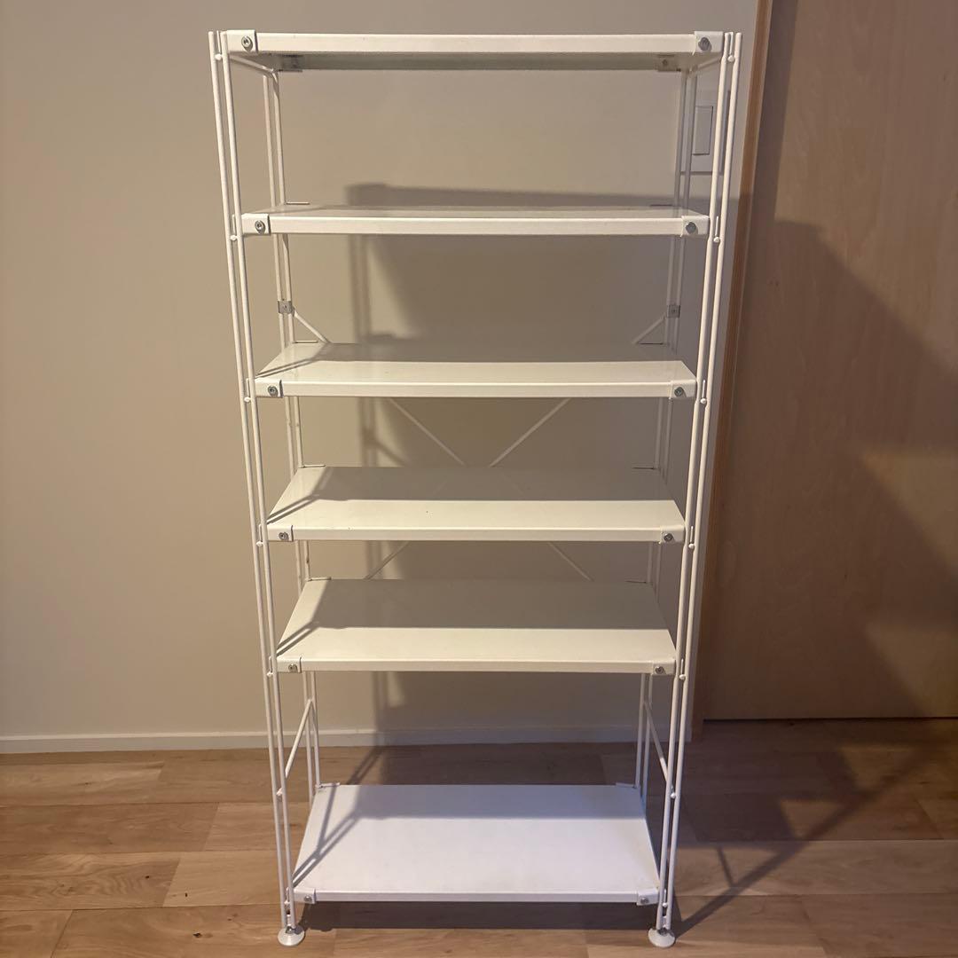 無印 スチールユニットシェルフ 奥行25cm 幅58cm 高さ120cm 棚板6