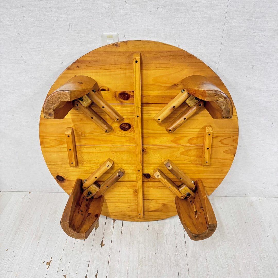 専用　24635 座卓　ちゃぶ台　円形ローテーブル　昭和 レトロ