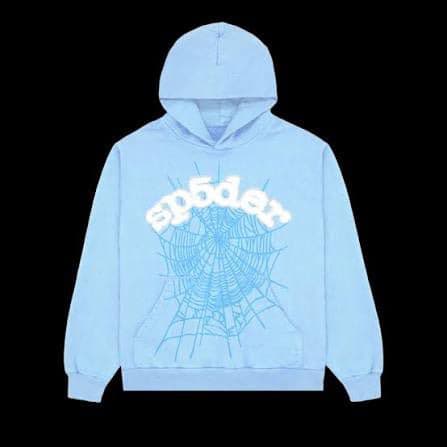 sp5der hoodie スパイダー パーカー 水色 正規品 希少Sサイズ