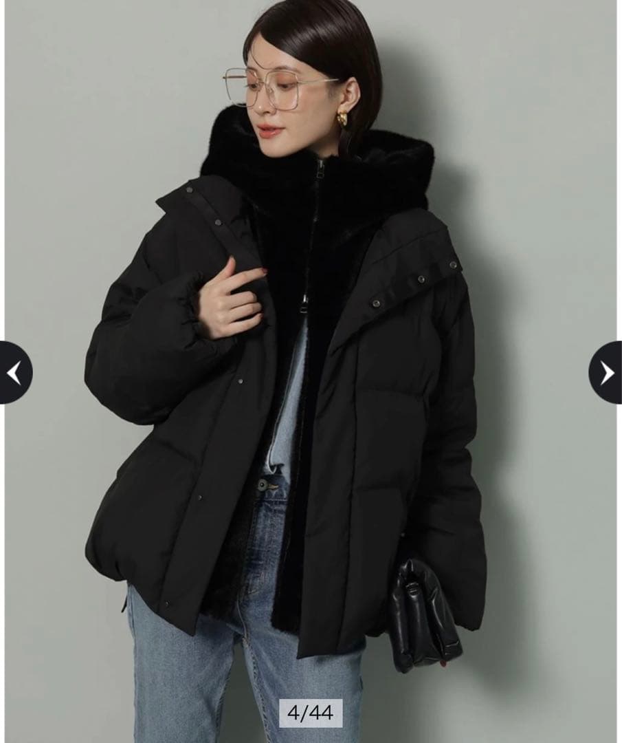 Arpege story ファーフード付きMINOTECH中綿コート