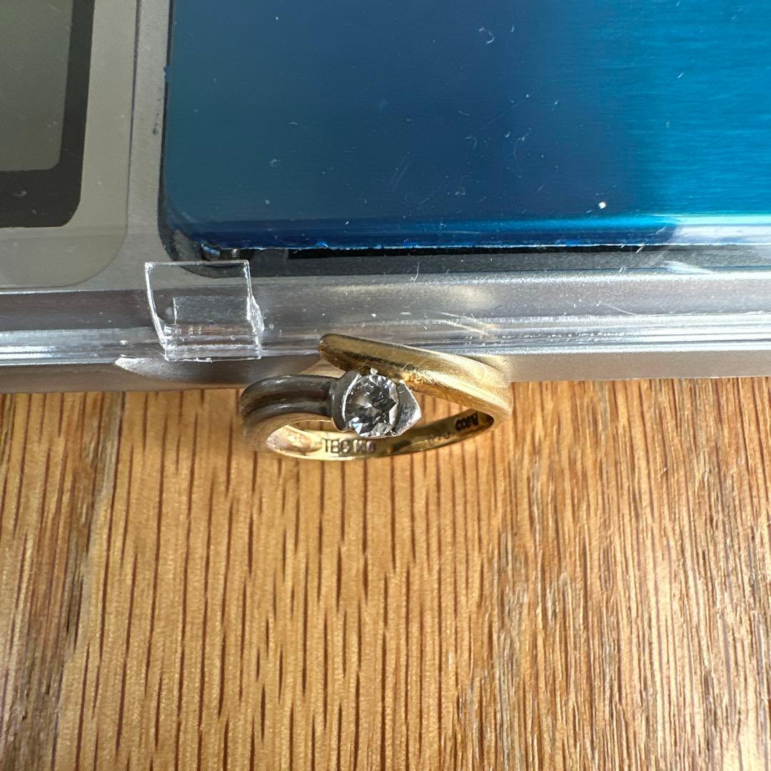 18K PL コンビリング ダイヤモンドリング 18金 プラチナ