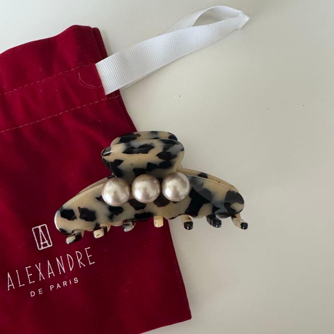アレクサンドルドゥバリ パール付きヘアクリ ップ