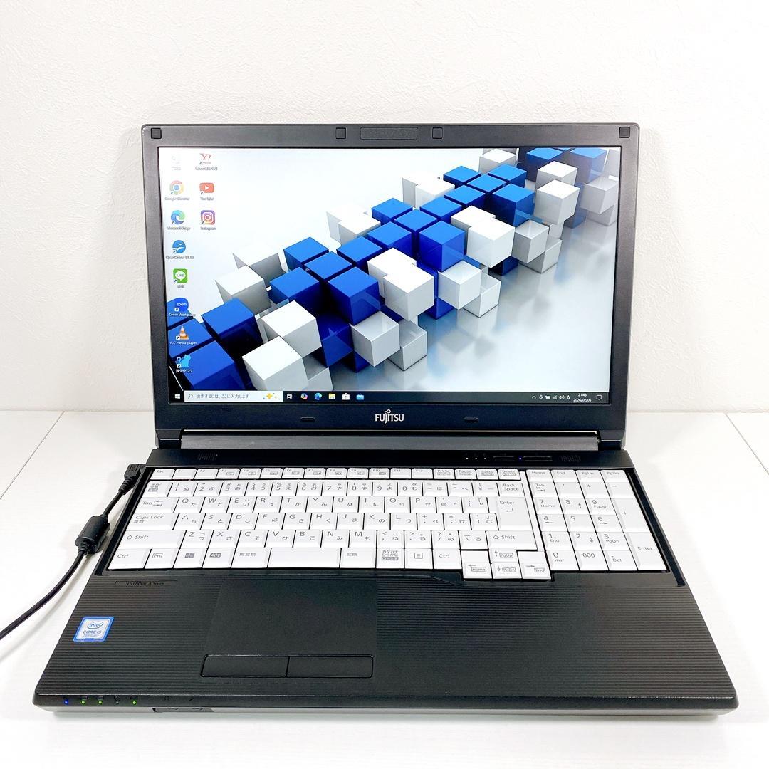 すぐに使える✨事務作業OK✨Core i5✨SSD✨富士通ノートパソコン✨08