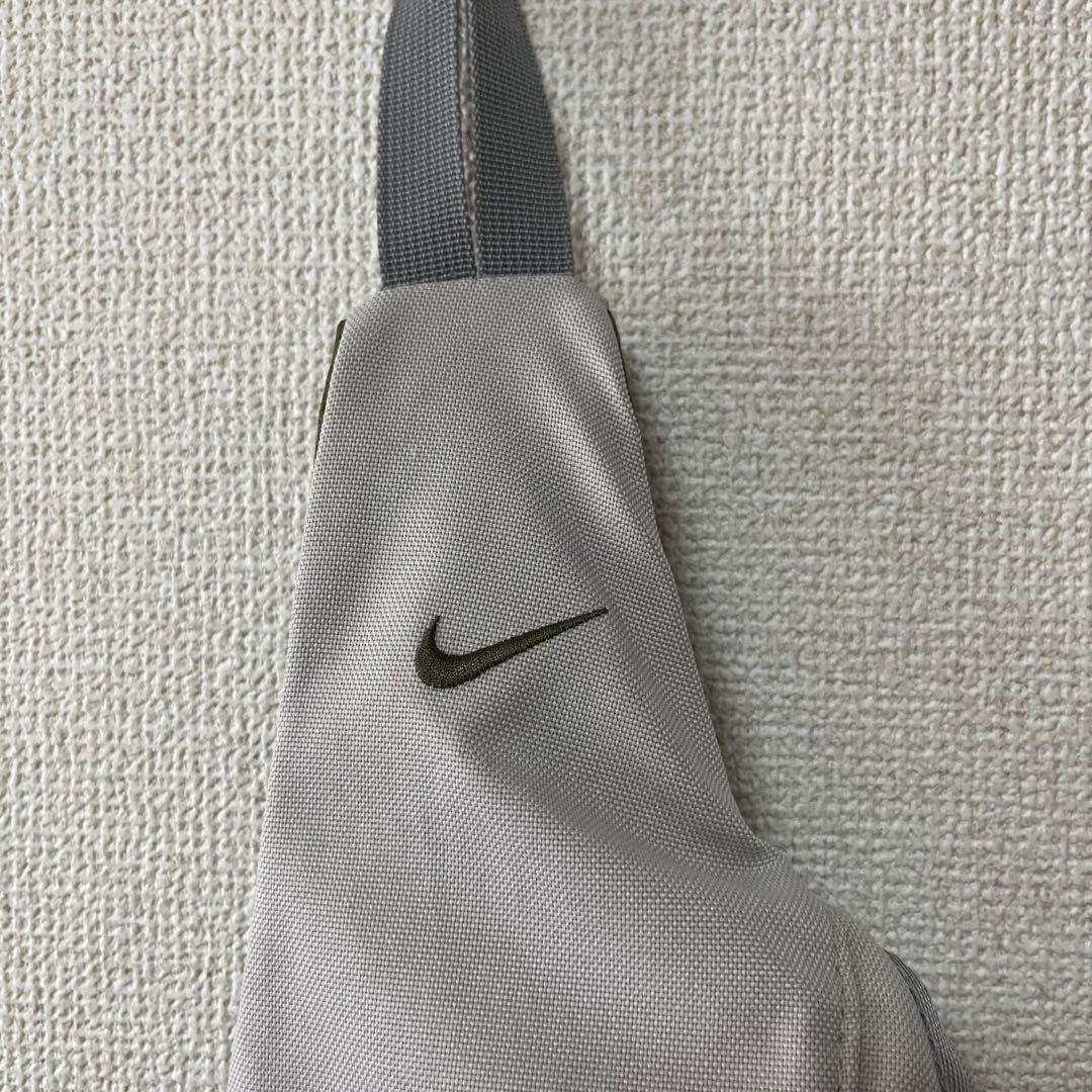 old nike ナイキ グレー カーキ　メッセンジャーバッグ 古着 y2k