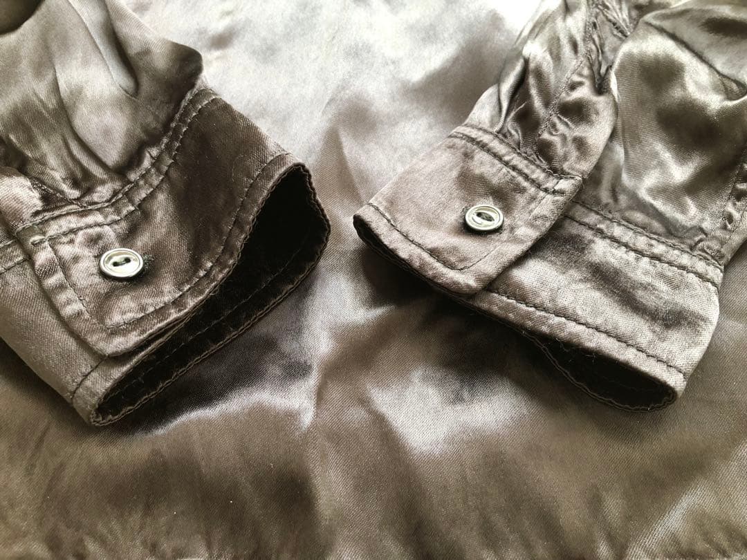 Schott レーヨン スカ エイジング ロングスリーブシャツ／スーベニアシャツ