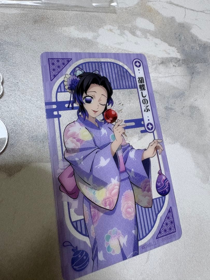 鬼滅の刃　胡蝶しのぶ　ナムコ　アクスタ　特典クリアカードセット