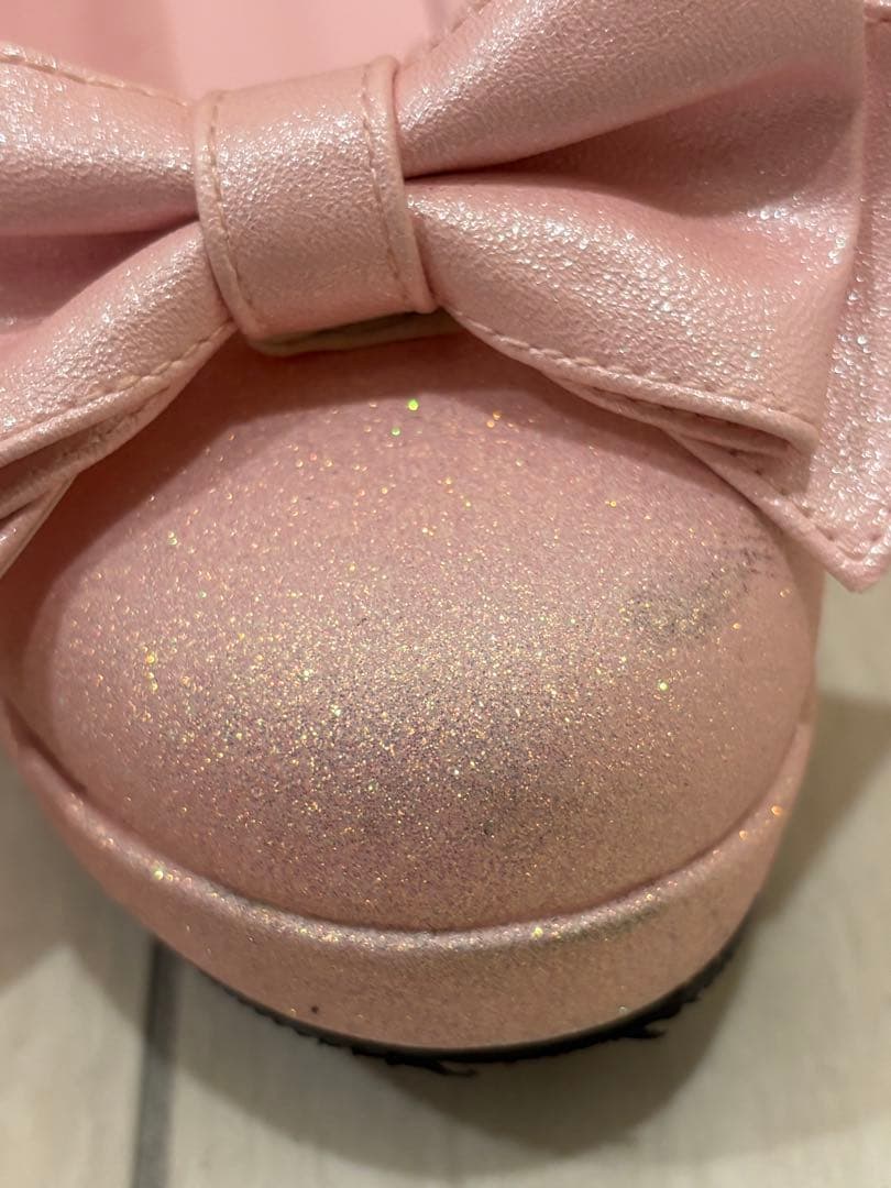 ANGELIC PRETTY リボン付きパールストラップピンクパンプス